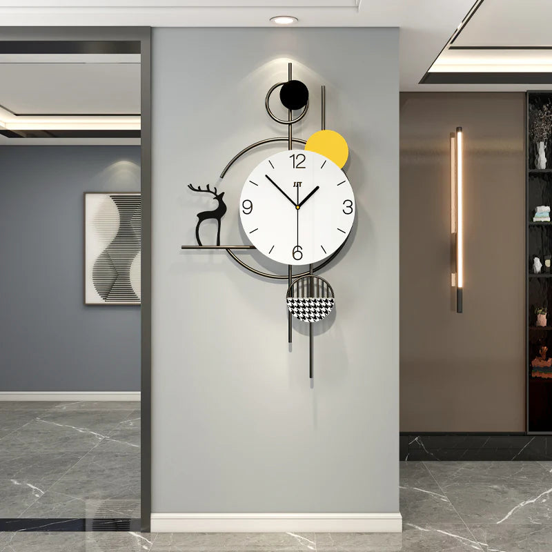 Luxury White Vertical Wall Clock [36x20 Inch]