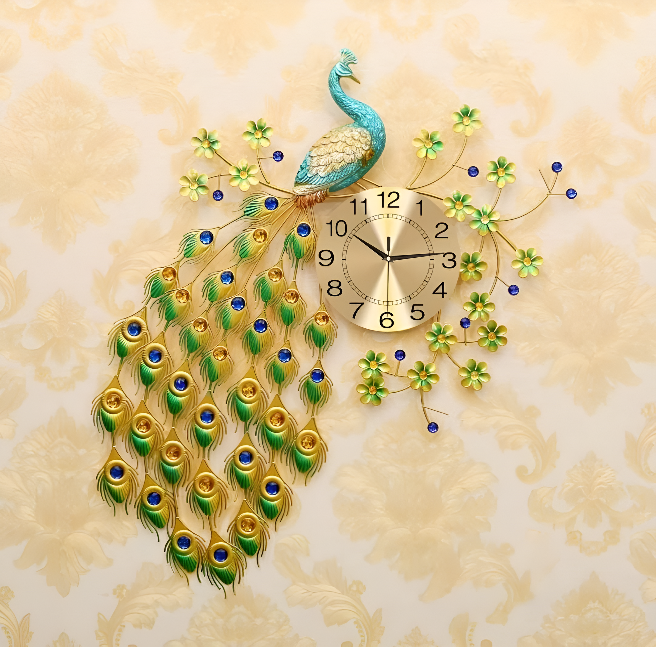 Peacock Art Wall Clock [23x32 Inch]