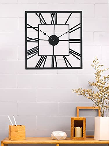 Luxury Black Square Wall Clock [20x20 Inch]