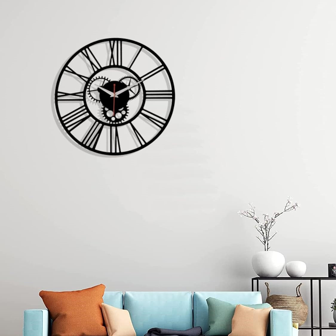 Mechanical Roman Metal Wall Clock