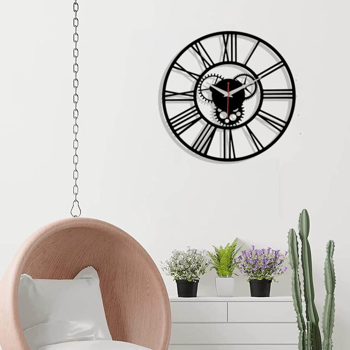 Mechanical Roman Metal Wall Clock