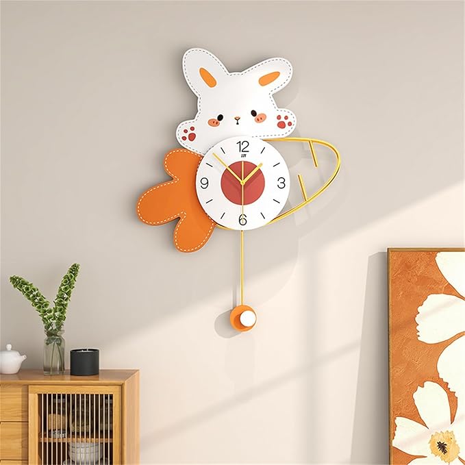 Luxury Rabit Kids Room Limited Edition Wall Clock [18x26 Inch]