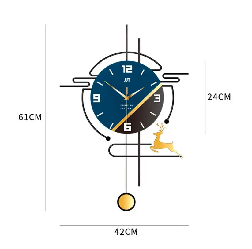 Luxury Blue Vertical Limited Edition Wall Clock [16x24 Inch]