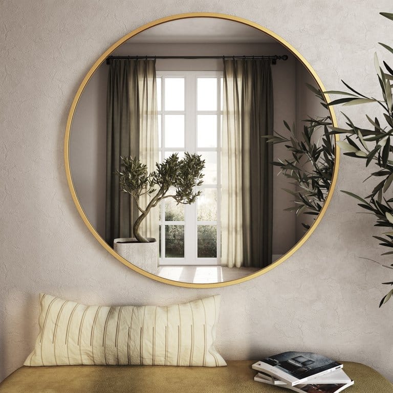 Round Metal Wall Mirror