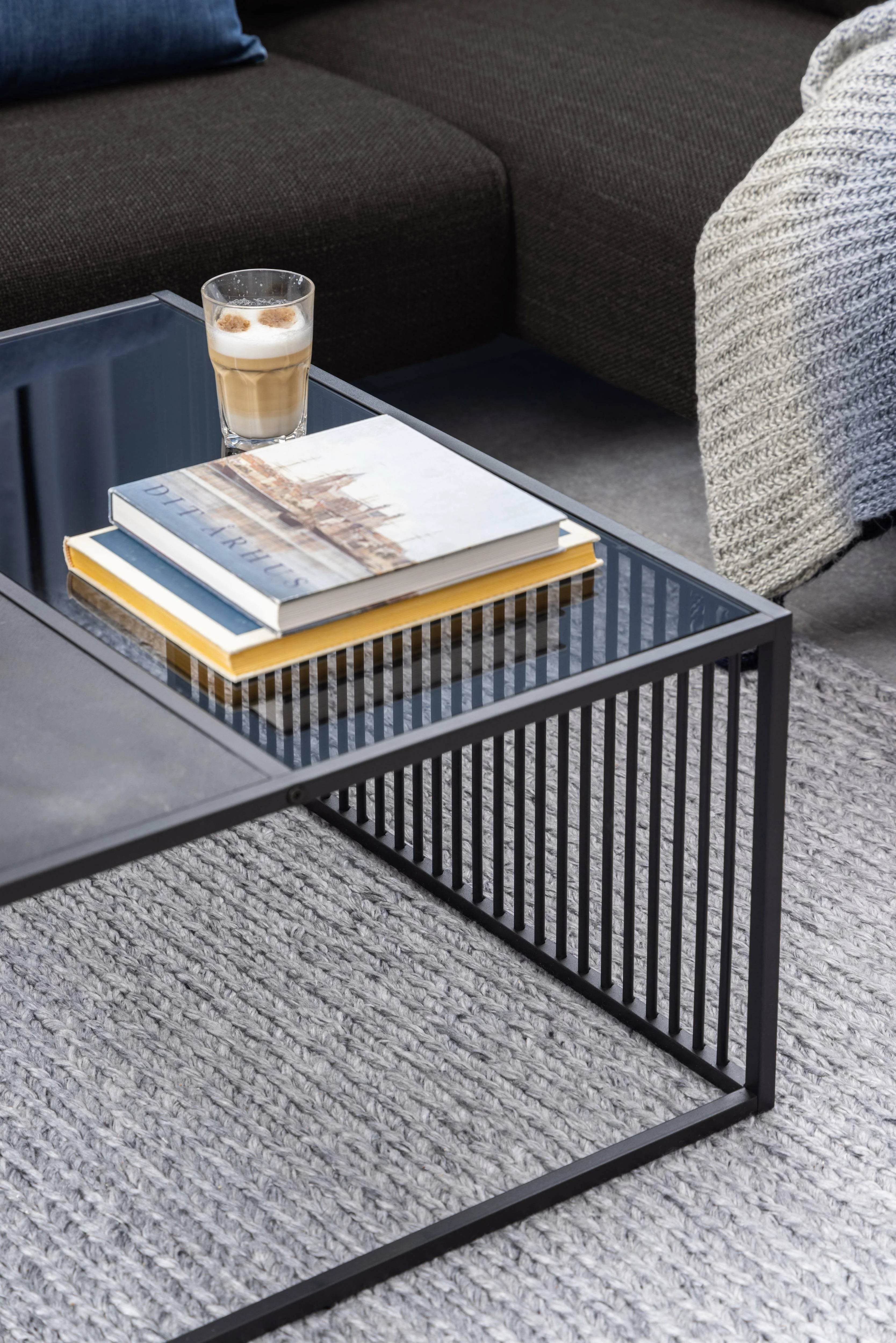 Quadrate Black Metal Coffee Table