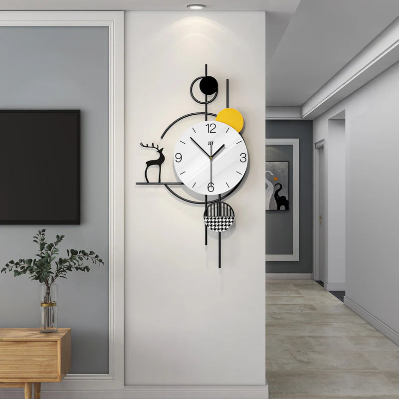 Luxury White Vertical Wall Clock [36x20 Inch]