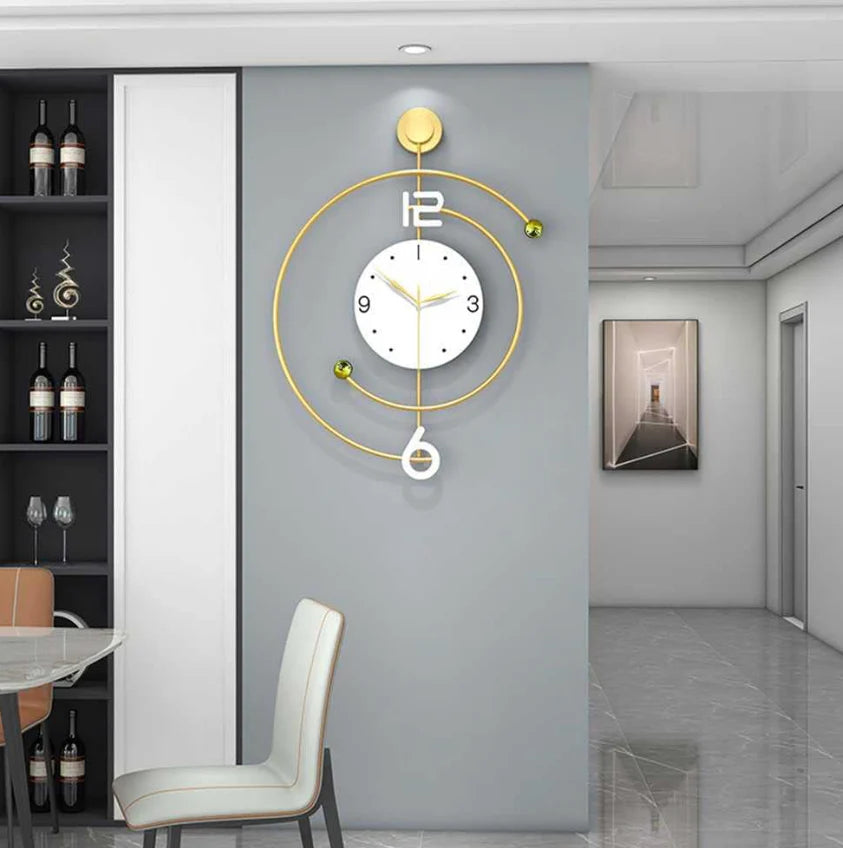 Luxury Golden & White Limited Edition Wall Clock [22x28 Inch]