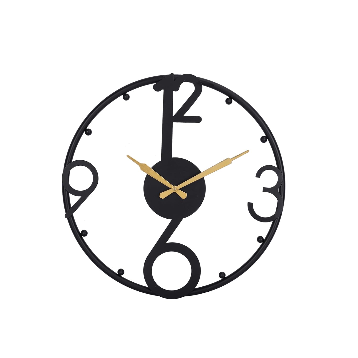 Black Metal Wall Clock