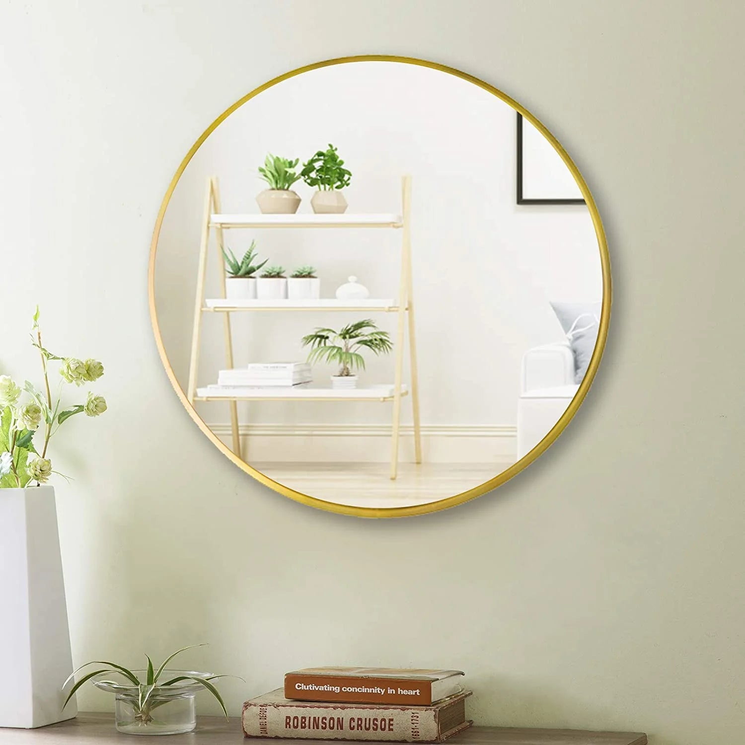 Round Metal Wall Mirror