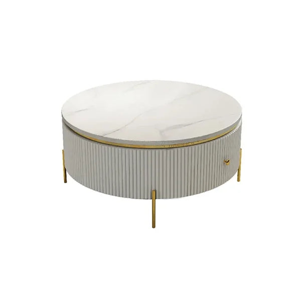 Belly Modern Round Coffee Table With Storage