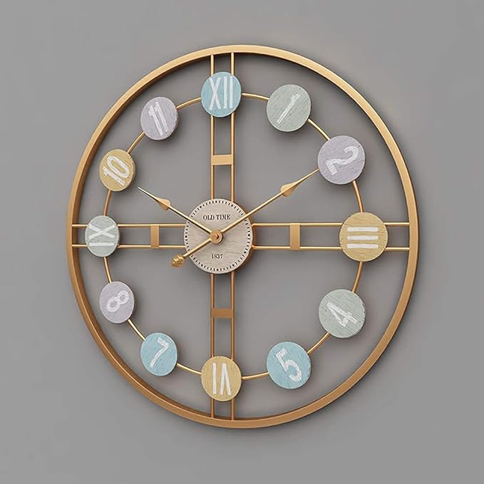 Artistic Metal Wall Clock - Gold