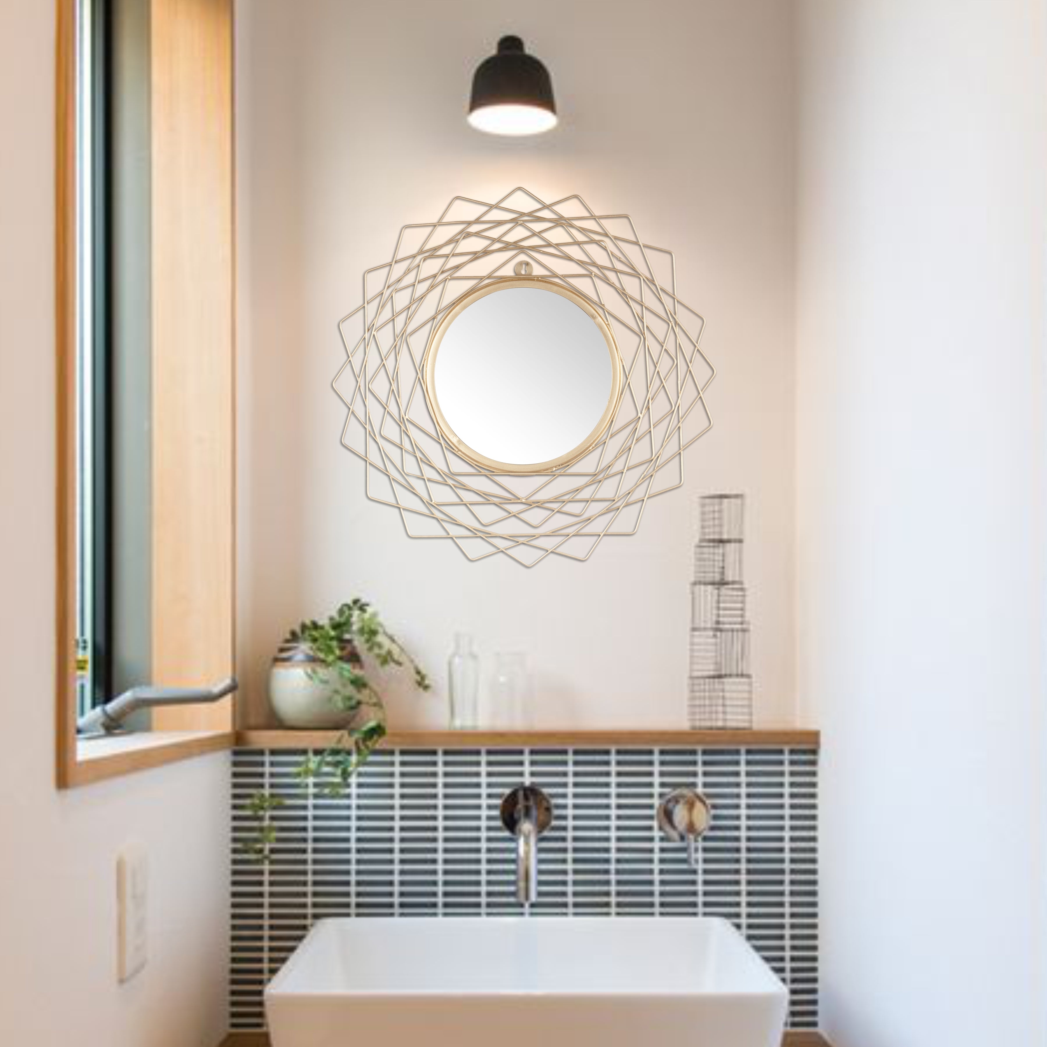 Geometric Wall Accent Mirror