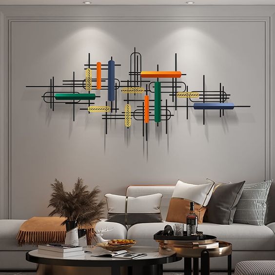 Multicolor Abstract Metal Wall Art