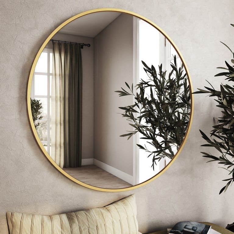 Round Metal Wall Mirror